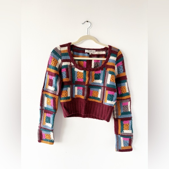 Sea New York Camryn Crochet Wool Pullover Sweater M Medium - Picture 2 of 7